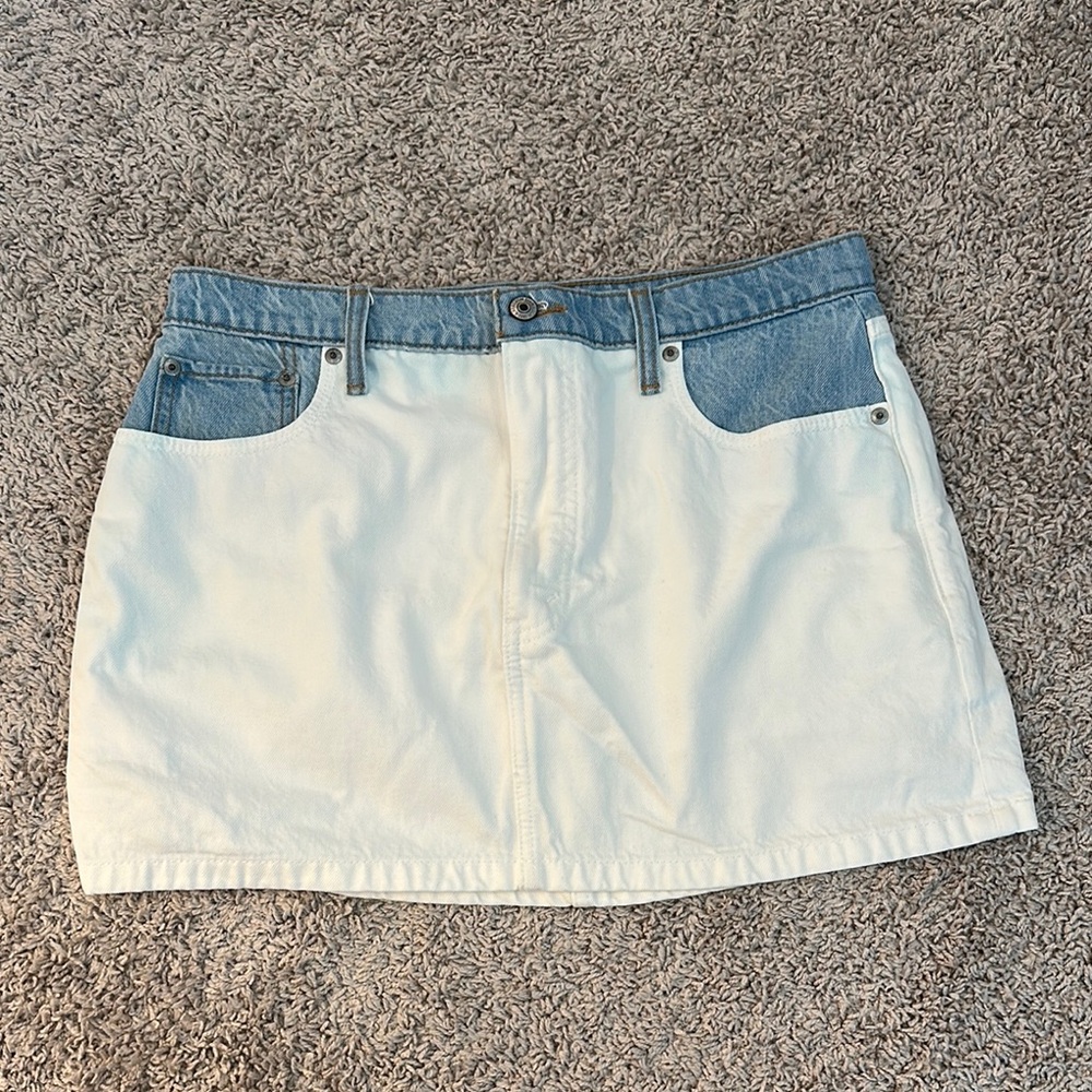 Abercrombie denim and white skirt Sz 8